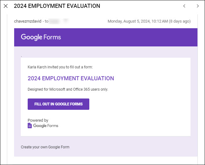 2024 Employment Evaluation chavezmzdavid 08/05/2024 Phish Bowl